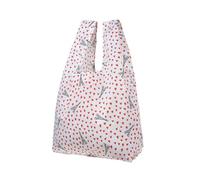 Petit Jour - Bolsa de compras plegable, rojo, R-Pet, Torre Eiffel Picto-Corazones, plegable con bolsa integrada, 65 x 33 x 14 cm