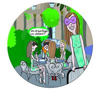 Petit Jour SB923D - Plato pequeño con texto en francés ("¿Compartimos un postre?")