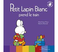 Petit lapin blanc prend le train