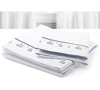 Petit Lazzari Little Fox - Juego De Sábanas Moisés/Cuco, Animalitos, Color Azul, 35X75 Cms