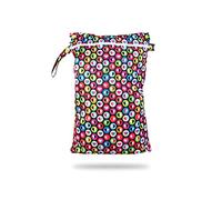 Petit Lulu Bolsa de Pañales | Impermeable | Gancho y Bucle | Asa a Botón de Presión | Reutilizable y Lavable (Colorful Hearts)