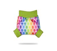 Petit Lulu Pull Up PUL - Cubrepañales de PUL tamaño XXL | Pantalones impermeables para pañales | pañales de tela | Reutilizables y lavables | Fabricado en la UE (Rainbow Flames)