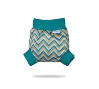 Petit Lulu Pull Up PUL Overhose Tamaño XXL | Pantalones impermeables para pañales de bragas | Pañales de tela | Fabricado en la UE (Knitted Chevron)