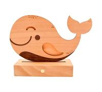 Petit Lum Lámpara de Madera para Niños - Animales Adorables - Hechas a Mano - Lámparas - Quitamiedos (Ballena)