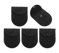 Petit Monedero - Lote de 5 bolsas de fieltro organizadoras | Bolsa de viaje compacta con botón a presión para joyas, cosméticos, transporte, mantenimiento de empleo, noche