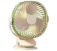 Petit ventilateur de clip, ventilateur avec clip | Petit sur le pour lit - Gadgets cool calmes rechargeables USB avec lumière, 5 vitesses refroidissement pour la poussette de