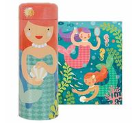 Petitcollage Playful Mermaids - Puzzle 64 Piezas + Hucha Caja Estaño - Nuevo