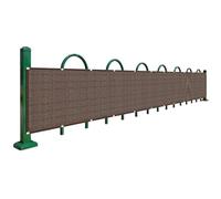 Petite Balaustrade de Sécurité pour Balcon, Filet d'Ombre Résistant à la Déchirure, 30 cm/40 cm de Hauteur, 40 x 300 cm, Couleur Marron, Protection Extérieure pour Animaux et Enfants