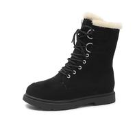 Petite - Botas de invierno para mujer, de corte bajo para tobillo y nieve, fáciles de limpiar en climas fríos, caminar por la ciudad, aisladas, con forro polar, Black, 40 EU