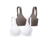 PETITE FLEUR Sujetador gris / blanco 85xD gris / blanco