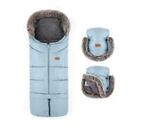 Petite&Mars Saco de Dormir para Cochecito Fusak 4v1 Arctic * Saco de Dormir de Invierno para Cochecito, Silla de Paseo y Asiento de Coche * cálido * Impermeable * Resistente al Viento, Sky Whisper