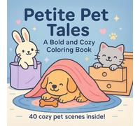 Petite Pet Tales - A Bold and Cozy Coloring Book: A Cozy Coloring Book of Everyday Pet Moments (Everyday Whimsy: Bold and Easy Coloring Book Series)