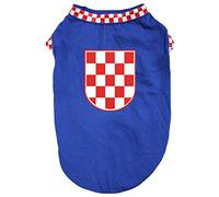 Petitebella Camisa de perro con bandera de Croacia (azul, S)