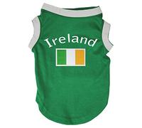 Petitebella Camisa para cachorro de Irlanda y bandera (verde, XL)