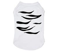 Petitebella Camiseta de perro con estampado de tigre (tamaño grande, blanco)