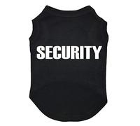 Petitebella - Camiseta de perro de guardia de seguridad, color negro
