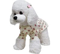 Petitebella Camiseta polar con estampado de corazones (XL, beige)