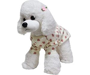 Petitebella Camiseta polar con estampado de corazones (XL, beige)