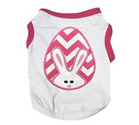 Petitebella Chevron Bunny Egg White Puppy Dog Shirt (XL)