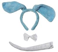 Petitebella - Diadema para perro, diseño de cola de pajarita, 3 piezas, Azul (Blue Dog), Talla única