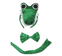 Petitebella Disfraz combinado de 3 piezas con diadema de animal, pajarita y cola (cocodrilo, talla única)