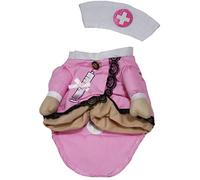 Petitebella Disfraz de perro de enfermera rosa (mediano)