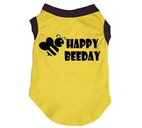 Petitebella Happy Beeday Puppy - Camisa para perro (amarillo, talla M)