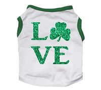 Petitebella Love Clover - Camisa para cachorro, color blanco y extra grande