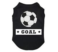Petitebella Soccer Goal Puppy Dog Camisa (Negro, S)