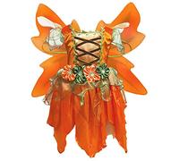 Petitebella Vestido de hadas naranja para niñas (1-2 años)