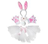 Petitebelle Diadema Bowtie Guantes de cola Tutu niña Disfraz de 5 piezas Un tamaño Conejito