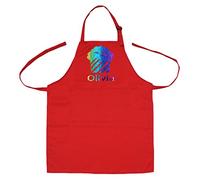 Petitebelle Personalizar la cocina del arco iris de la magdalena Delantal de poliéster para la Infancia Un tamaño rojo