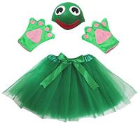 Petitebelle Serpiente de los guantes del sombrero de la falda Mujeres de mediana edad de 3 piezas de accesorios de vestuario Un tamaño Verde