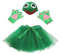 Petitebelle Serpiente de los guantes del sombrero falda de la muchacha niños de 3 piezas de accesorios de vestuario Un tamaño Verde
