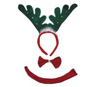 Petitebelle Traje de 3 piezas cola verde Anillo reno diadema Bowtie de la Infancia Un tamaño rojo