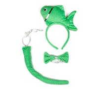 Petitebelle Traje de la cola 3D diadema Bowtie para Adultos Un tamaño 3d verde de los pescados