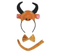 Petitebelle Traje de la cola 3D diadema Bowtie para Adultos Un tamaño El ganado 3d