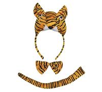Petitebelle Traje de la cola 3D diadema Bowtie para Adultos Un tamaño tigre 3d