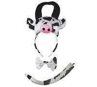 Petitebelle Traje de la cola 3D diadema Bowtie para Adultos Un tamaño Vaca 3d