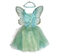 Petitebelle - Vestido de disfraz de hada 1-10 años (verde menta, 6-8 años)