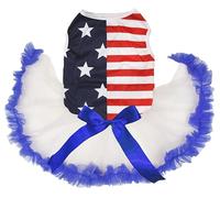 Petitebelle Vestido para cachorro con temática de Estados Unidos (bandera-3, pequeño)