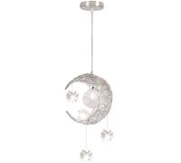 PETITES ECREVISSES Lámpara Colgante Luna y Estrellas Lámpara de Techo LED Moderno de aluminio con 5 bombillas Luz de Techo Lámpara Ø25cm para Dormitorio de Niños