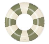 Petites Pommes Flotador para adultos - Resistente anillo de piscina con diseño clásico de rayas estampadas a mano, costuras suaves y cómodas, idóneo para viajar, verde militar, 120 cm