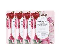 PETITFEE - Koelf Rose Petal Satin Foot Mask - 16g X 1pc (4ea) Set