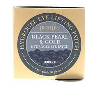 PETITFEE Parches para el Contorno de Ojos Pequeños Black Pearl Gold, Hidratantes y Reafirmantes, Reducen Ojeras y Puffiness, 60 Unidades (30 pares)
