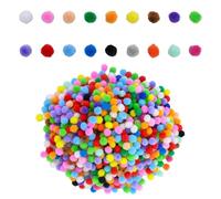 Petits Pompons Loisirs Creatifs 1000 piezas, 10 mm Diamètre, Mini Boules De Feutre Boules Moelleuses Multicolores, Enfant DIY Artisanat Fabrication Créatif Décoration, Projets Scolaires et d'artisanat