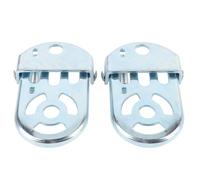 petjoyful 1 Pair Cycle Rear Pedals Manganese Steel Space Saving Folding Cycle Rear Seat Footrest Pegs Silver