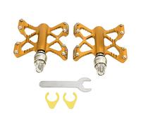 petjoyful 1 par LP K5 pedales de liberación rápida de bicicleta pedales de rodamiento de bicicleta de aleación de aluminio para bicicletas plegables de montaña de carretera (Oro (en caja))