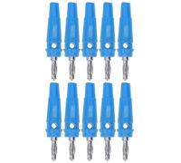 petjoyful 10 unids/set conector de terminal de enchufe banana de 4 mm para generadores de carga de maquinaria de soldadura (Azul)
