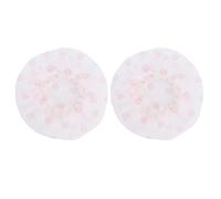 petjoyful 120 Piezas Tapa de Micrófono Desechable No Tejida Polvo Saliva Prueba Cubierta Protectora Reemplazo (Punto Rojo Blanco)